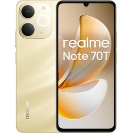 Realme Note 70T, 256 GB de 4GB, 17,1 cm, Dual SIM, Android 15, USB-C, 6000 mAh, ouro