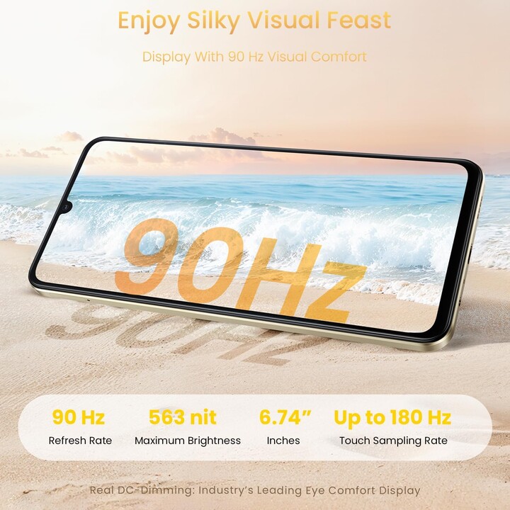 Realme Note 70T, 256GB 4GB, 17.1 Cm, Dual Sim, Android 15, USB-C, 6000 mAh, Gold