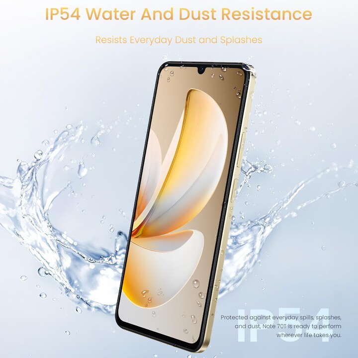 Realme Note 70T, 256GB 4GB, 17.1 Cm, Dual Sim, Android 15, USB-C, 6000 mAh, Gold