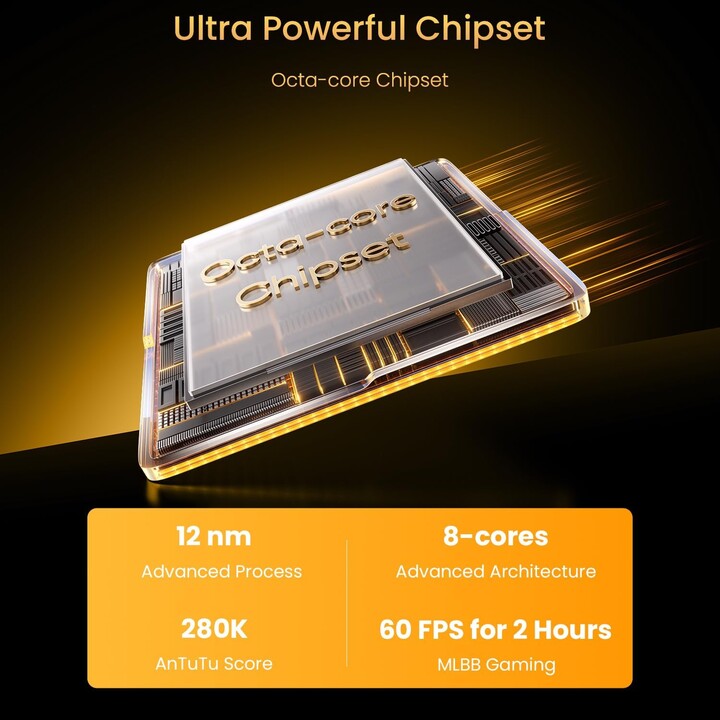 Realme Note 70T, 256GB 4GB, 17.1 Cm, Dual Sim, Android 15, USB-C, 6000 mAh, Gold