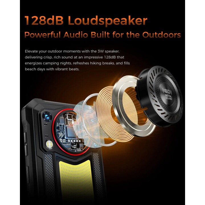 Oukitel WP53S, 4+128 GB, 4G Rugged Smartphone, UNISOC T615, 11000mAh Akku, Schwarz