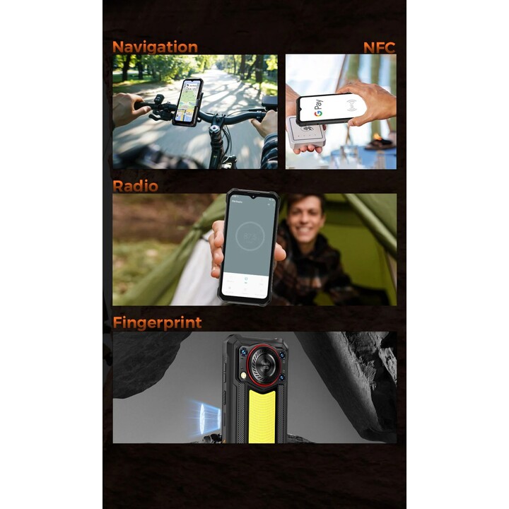 Oukitel WP53S, 4+128 GB, smartphone robusto 4G, UNISOC T615, bateria de 11000 mAh, preto
