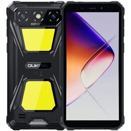 Oukitel G5, 4+12GB RAM, 64GB/TF 1TB, 900LM Dual Camping Light, 6 pantalla, 6300 mAh, 13MP, Sim dual, negro