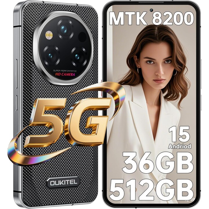 Oukitel WP210 5G, 12 Go 512 Go, 6,7 AMOLED FHD+, 8800 mAh, noir