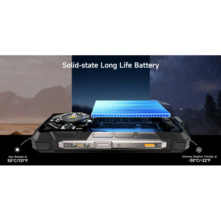 Ulefone Armor 33, 12GB RAM 512GB, 6.95‑inch Display, 50MP+64MP+50MP, 25,500mAh Battery, Black