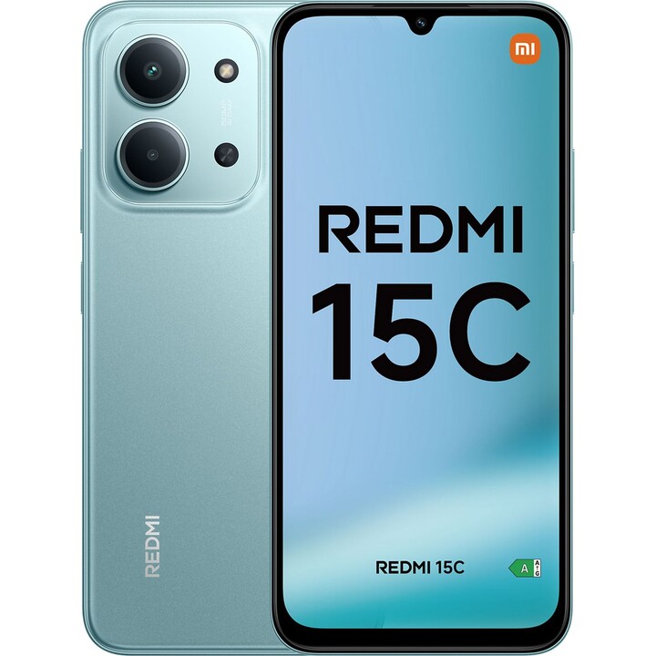 Xiaomi Redmi 15C, 256GB, 4GB RAM, 6.9 HD+, MediaTek Helio G81-Ultra, 6000 mAh, Mint Green