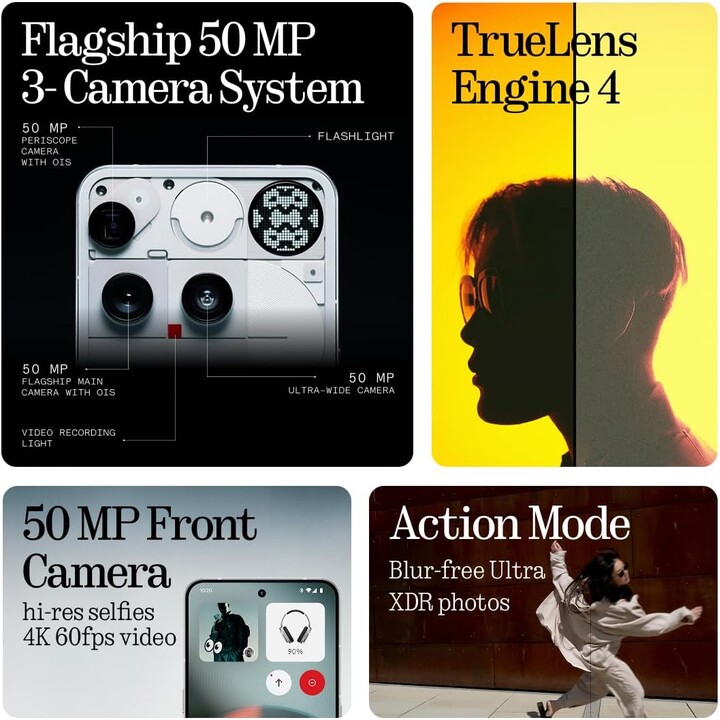 Nothing Phone 3, 16GB + 512GB, 50MP Triple Camera, 6.67 Inch 120Hz AMOLED Display, White