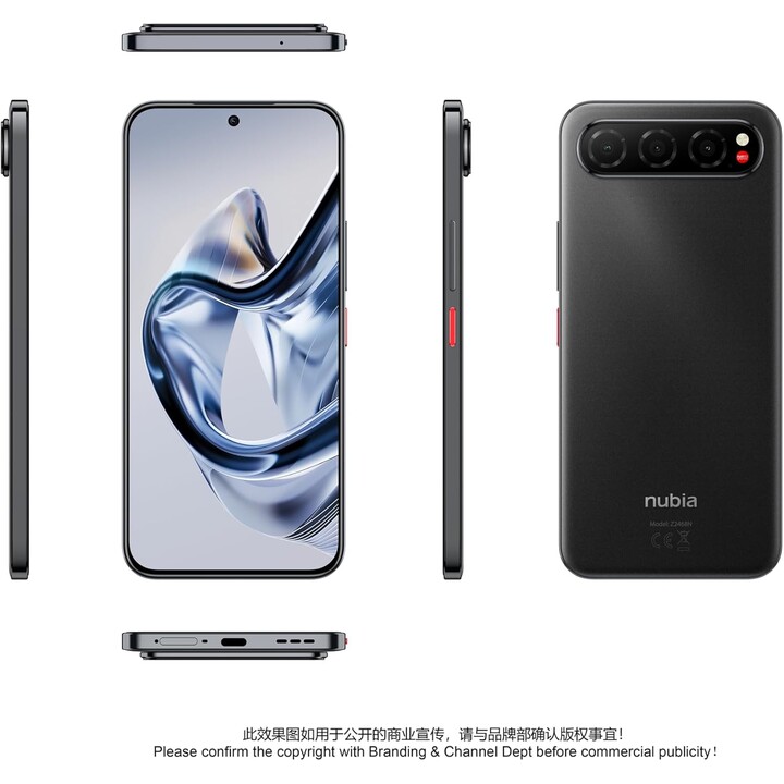 Smartphone ZTE Nubia Air 5G, 8GB/256GB, tela Amoled FHD+ de 6,78 polegadas, 20MP/50MP, preta