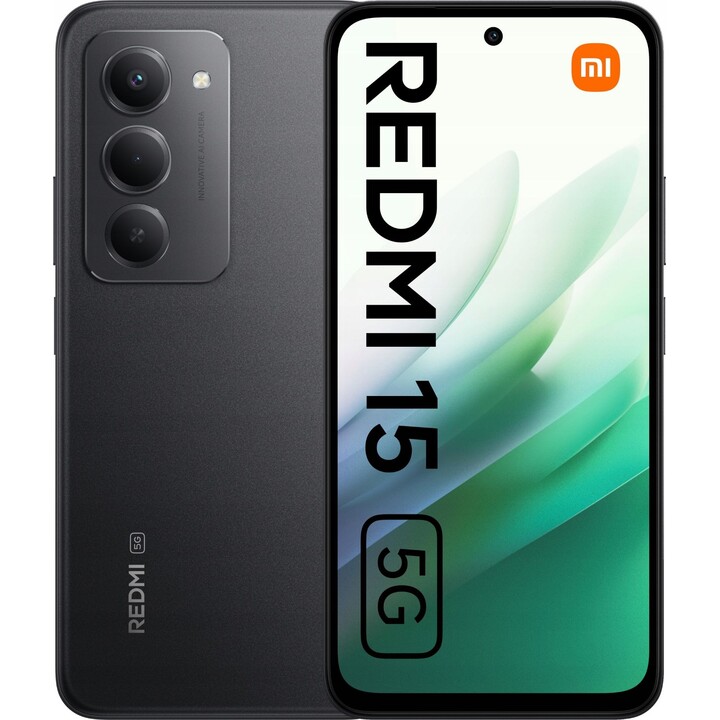 Xiaomi Redmi 15 5G NFC, 4GB RAM 128GB, Dual SIM, 6.90 HD+ 144Hz, 7000 mAh, Midnight Black