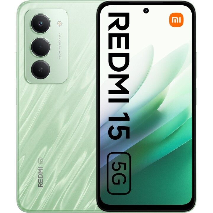 Xiaomi Redmi 15 5G NFC, 4GB de RAM 128GB, Dual SIM, 6,90 HD+ 144Hz, 7000 mAh, verde