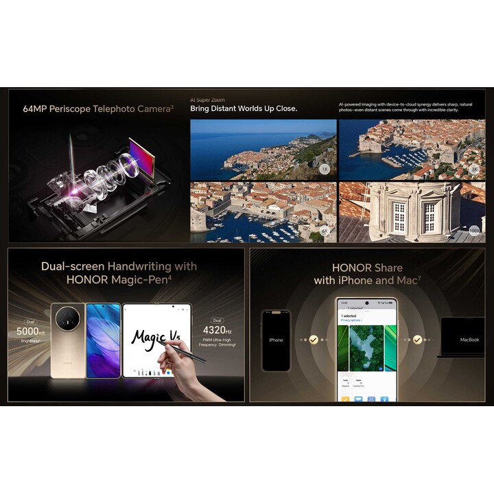 Honor Magic V5 5G, 16GB 512GB, 7.95 OLED, 5820mAh, Gold