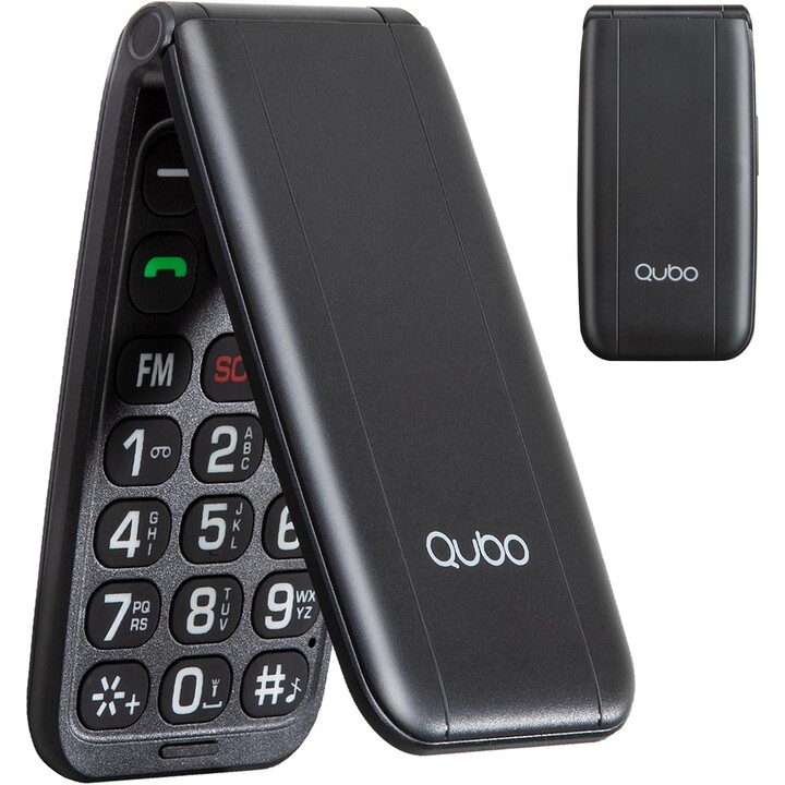 Qubo NEONW-BK 4G Mobile Phone for Seniors/ Black