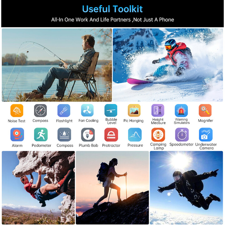 Unihertz 8849 Tank 4 5G, 24GB 512GB, Projector 720P, 100 Lumen, 6.78 AMOLED, Android14, 11600mAh Dimensity 7300