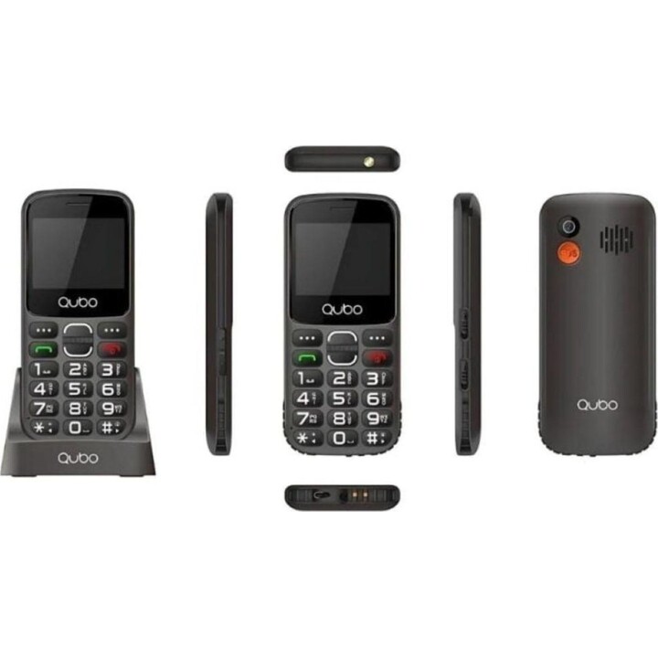 Teléfono Móvil Qubo X-230BKC 4G para Personas Mayores/ Negro
