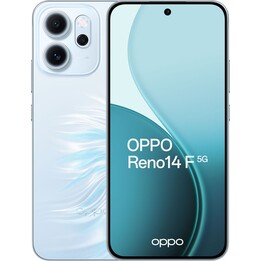 OPPO Reno14 F 5G, 8GB 256 GB, 6,57 AMOLED, 50 MP, IP69, carico rapido, 45W, Opal Blu