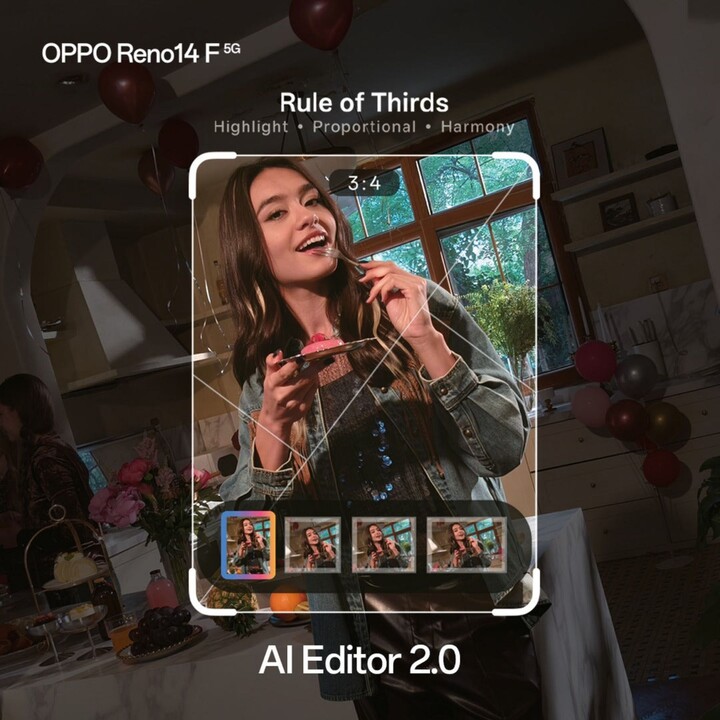 OPPO Reno14 F 5G, 8GB 256GB, 6,57 AMOLED, 50MP, IP69, Charging Fast, 45W, Opal Azul