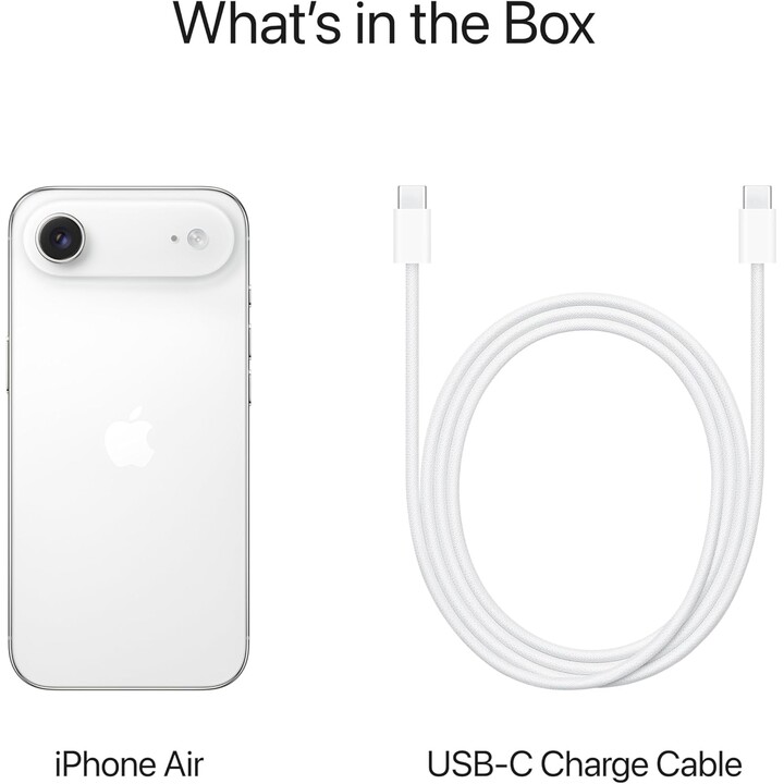 Apple iPhone Air 256GB, 5G mobile phone with Apple Intelligence, camera control, A19 Pro chip, Cloud White