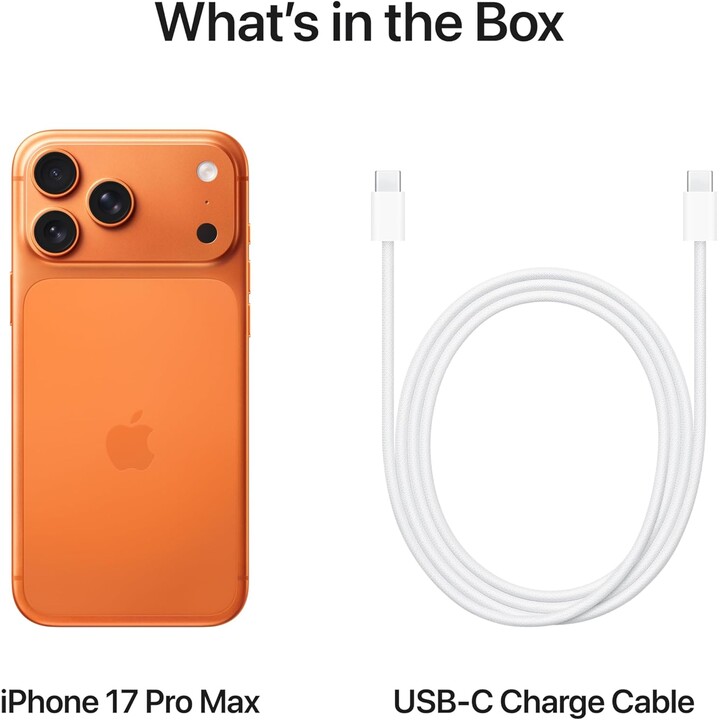 Apple iPhone 17 Pro Max 1TB, teléfono móvil 5G con Apple Intelligence, control de cámara, chip A19 Pro, Naranja Cósmico
