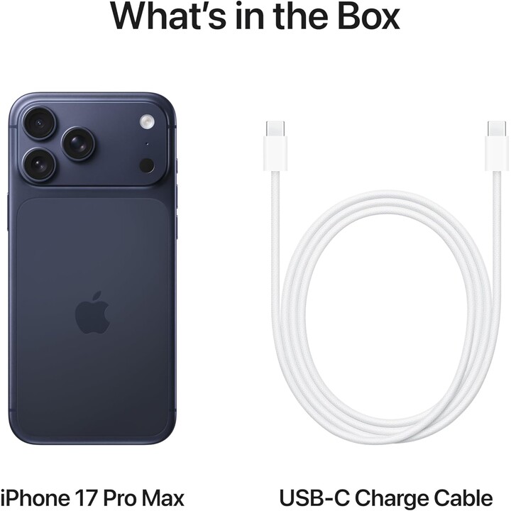 Apple iPhone 17 Pro Max 256GB, 5G mobile phone with Apple Intelligence, camera control, A19 Pro chip, Deep Blue