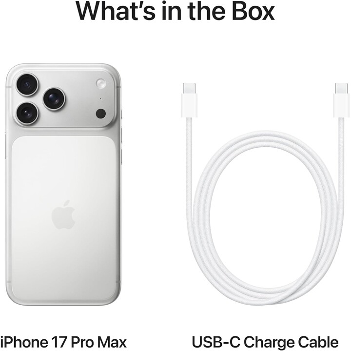 Apple iPhone 17 Pro Max 256GB, teléfono móvil 5G con Apple Intelligence, control de cámara, chip A19 Pro, plata