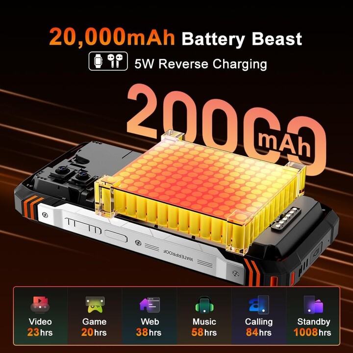 Blackview XPLORE 1 5G, 120Hz, 55W, Dual Sim, 12GB 256GB, Black Rugged