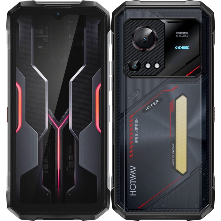Hotwav Hyper 7s 5G, 4GB 256GB, 6.6 Screen, 120Hz, 10800 mAh, 20W, Black Rugged