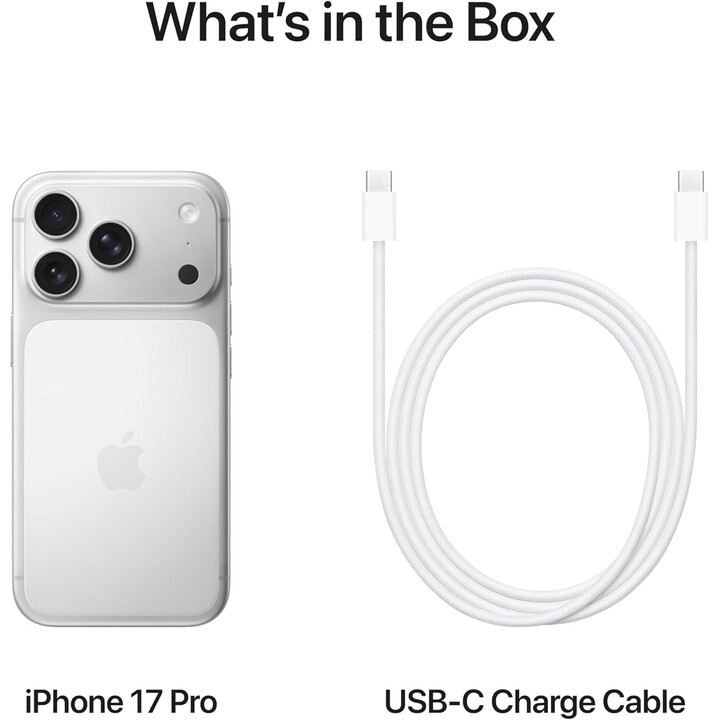 Apple iPhone 17 Pro 1TB, 5G mobile phone with Apple Intelligence, camera control, A19 Pro chip, Silver