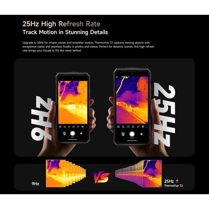 Smartphone Ulefone Armor 29 Pro Thermal 5G, 16 Go 512 Go, 6,67 écran, 21200 mAh, 120W, noir