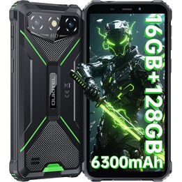 OUKITEL G3, 16GB + 128GB, 13MP + 5MP Camera, 6300mAh Battery, 6.0 Inch HD +, Dual SIM, 3.5mm Jack, GPS, Face ID, Green