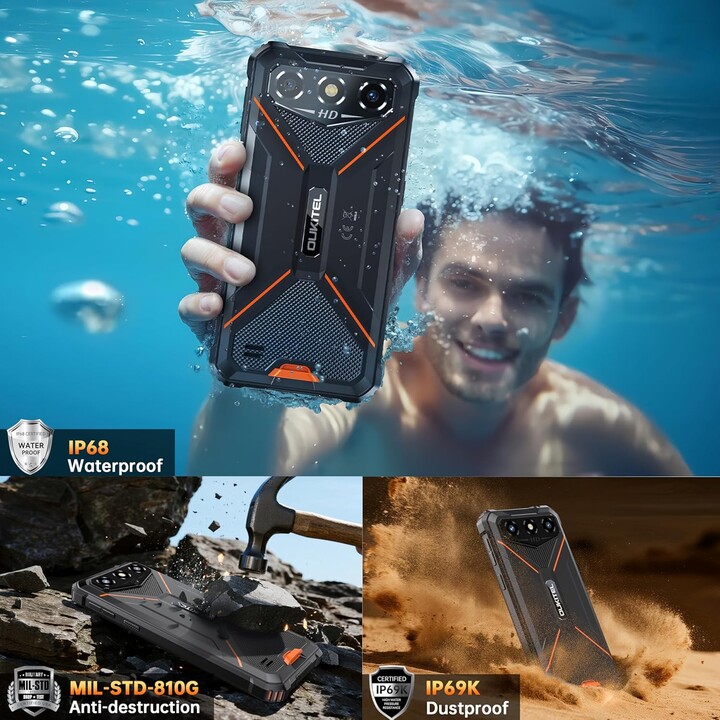 OUKITEL G3, 16GB + 128GB, 13MP + 5MP Camera, 6300mAh Battery, 6.0 Inch HD +, Dual SIM, 3.5mm Jack, GPS, Face ID, Green