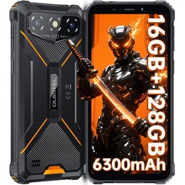 OUKITEL G3, 16GB + 128GB, 13MP + 5MP Camera, 6300mAh Battery, 6.0 Inch HD +, Dual SIM, 3.5mm Jack, GPS, Face ID, Orange