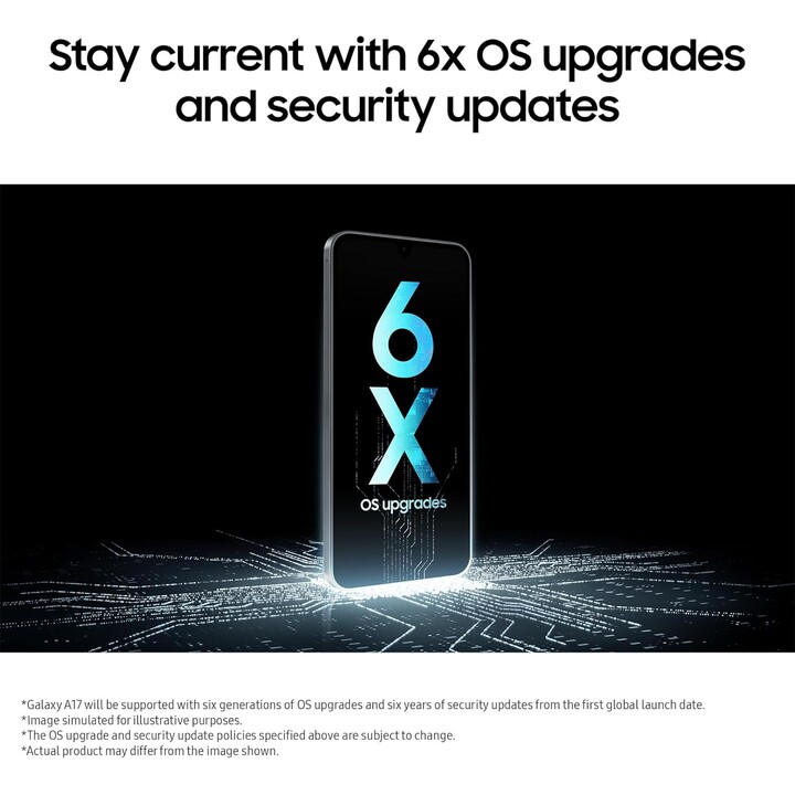 Samsung Galaxy A17 4G, 8GB RAM 256GB, AI Smartphone, Slim 7.5mm Frame, 50MP Camera, 5000mAh, Light Blue