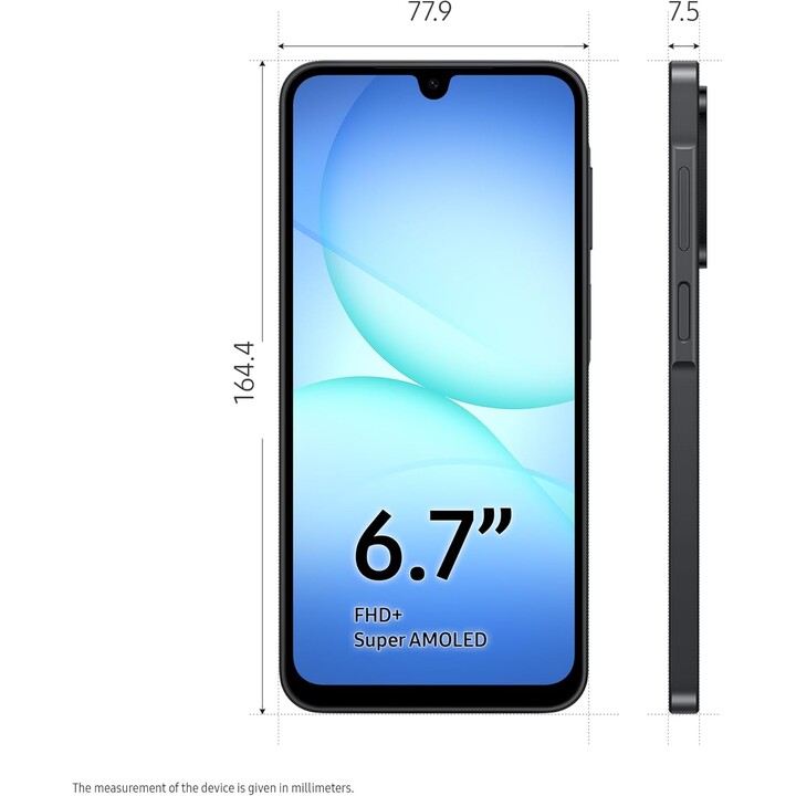 Samsung Galaxy A17 4G, 8GB di RAM 256 GB, smartphone AI, cornice Slim 7,5 mm, fotocamera da 50 MP, 5000MAH, nero