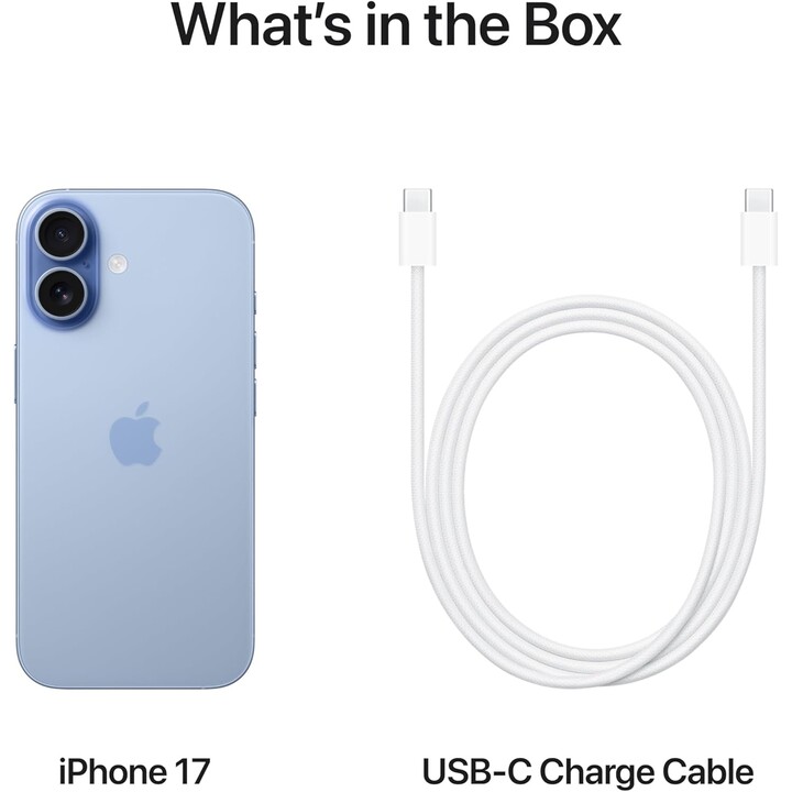 Apple iPhone 17 512GB, 5G mobile phone with Apple Intelligence, camera control, A19 chip, Blue