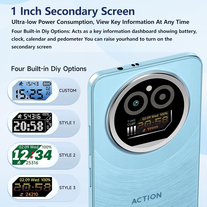 IIIF150 Action A5 Pro, 3GB 256GB, Unisoc T603, 5100mAh, 10W, Titanio natural