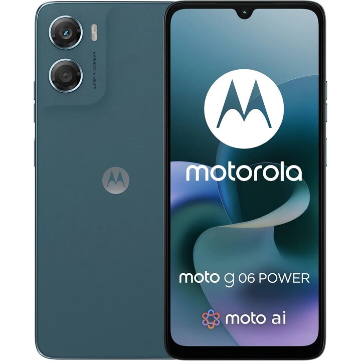 Motorola Moto G06 Power, 4GB 64GB, Pantalla de 6,88 pulgadas, 7000mAh, Azul