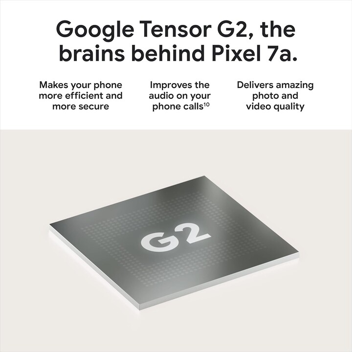Google Pixel 7a 5G, 8GB 128GB, display da 6,1 pollici, Tensor G2, Nero carbone