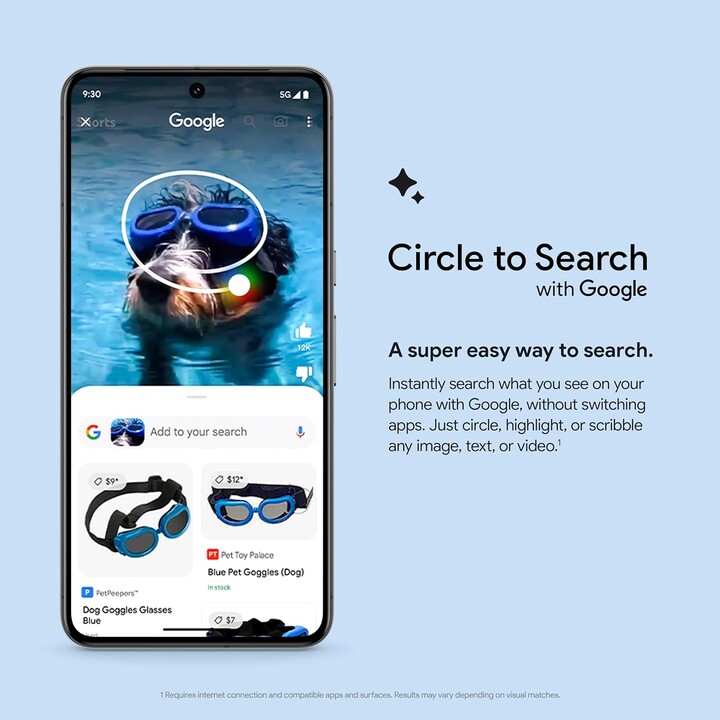 Google Pixel 7a 5G, 8GB 128GB, display da 6,1 pollici, Tensor G2, Nero carbone