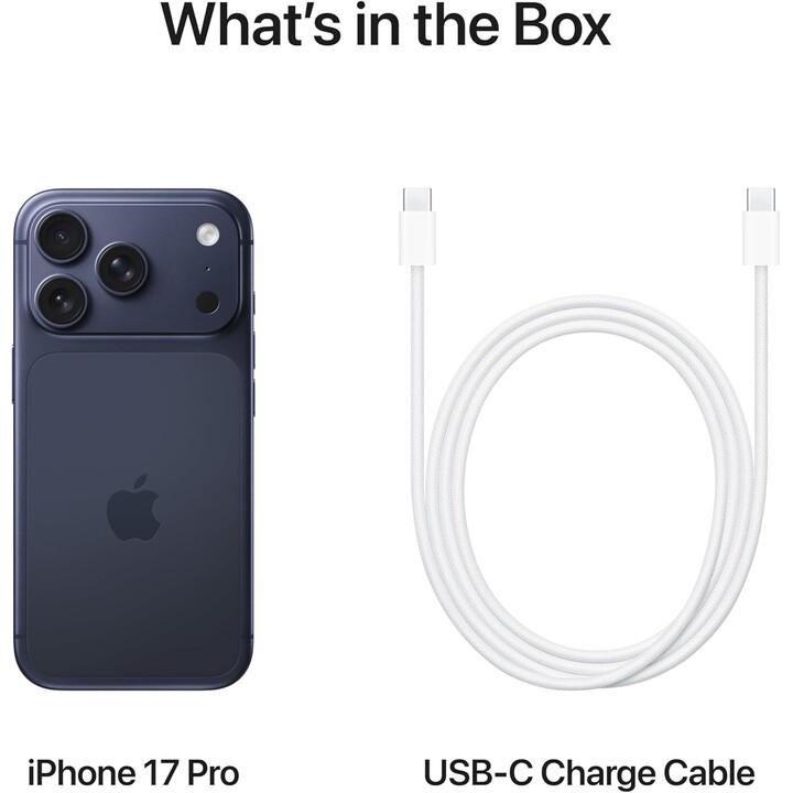 Apple iPhone 17 Pro Max 1 To, téléphone portable 5G avec Apple Intelligence, contrôle de l'appareil photo, puce A19 Pro, Deep Bl