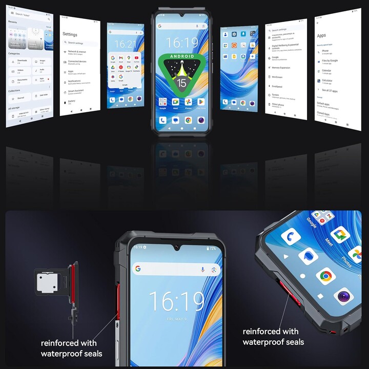Cubot Kingkong 11 5G, 16GB 256GB, LCD 6.72 IPS FullHD+, Dimensity 7025, 10200mAh, Dual Sim, Negro