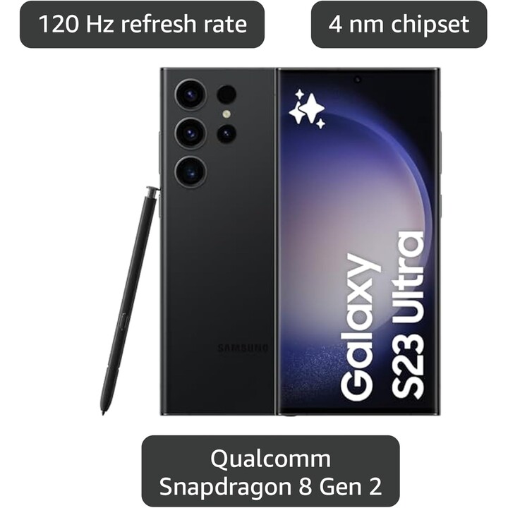 Smartphone Samsung Galaxy S23 Ultra S918 8GB 256GB Dual Sim Preto Recondicionado