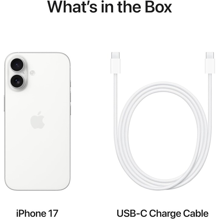 Apple iPhone 17 256GB, telefono cellulare 5G con Apple Intelligence, controllo fotocamera, chip A19, Bianco