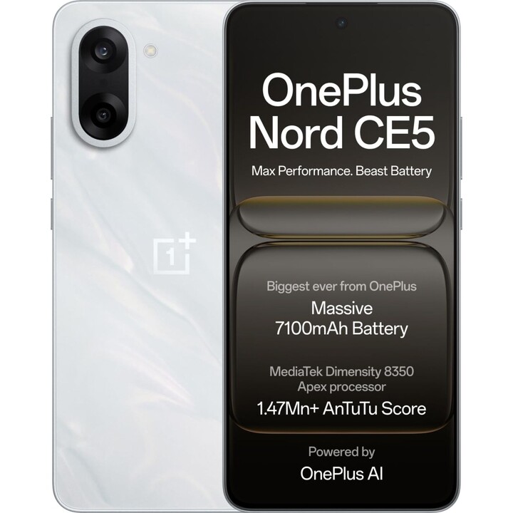 OnePlus Nord CE5 5G, 8GB RAM 128GB, 6.77 120Hz AMOLED, 50MP OIS, 5200mAh, Blanco