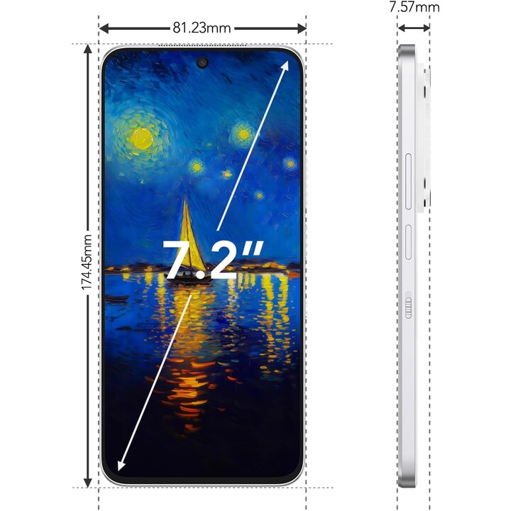 TCL NXTPAPER 60 Ultra 5G, 7.2 FullHD+ 120Hz, 50MP, blanc
