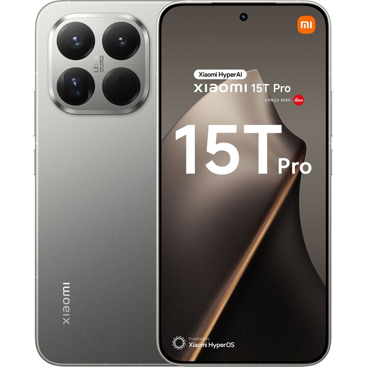 Smartphone Xiaomi 15T Pro 5G, 12GB 256GB, 6,83 AMOLED, fotocamera Leica 50MP, Grigio