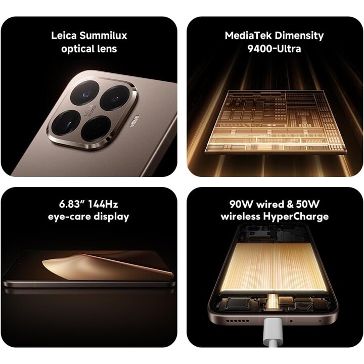 Smartphone Xiaomi 15T Pro 5G, 12GB 256GB, 6.83 AMOLED, Leica Kamera 50MP, Grau