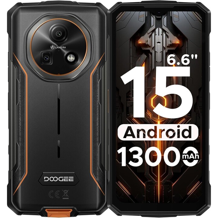 Doogee Fire 5, 3GB 64GB, LCD 6,6 IPS HD+, 13000mAh, Arancione