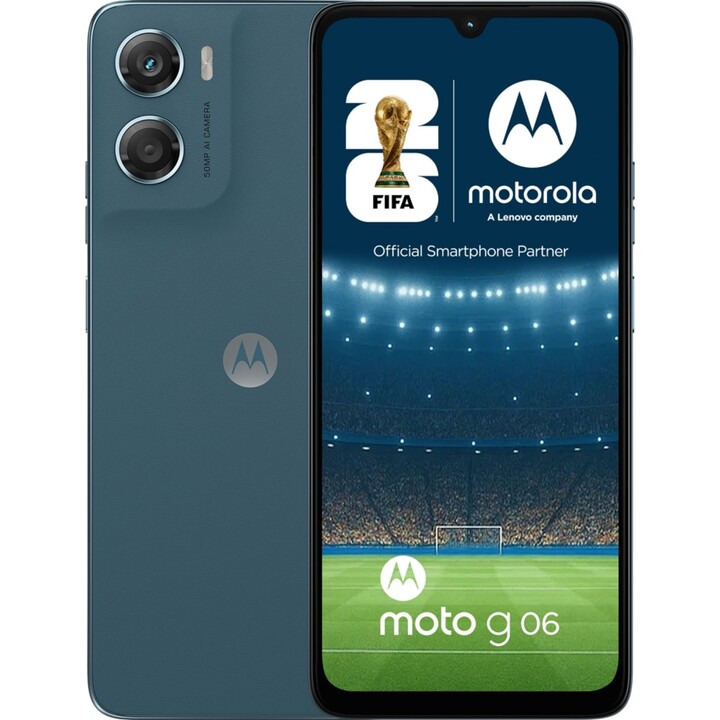 Motorola Moto G06, 4GB 64GB, 6.88 inches screen, 5200mAh, Tapestry Blue