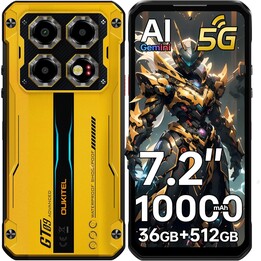 Oukitel WP60 5G, 12GB 512GB, LCD 7.2 IPS HD+, 10000mAh, Giallo