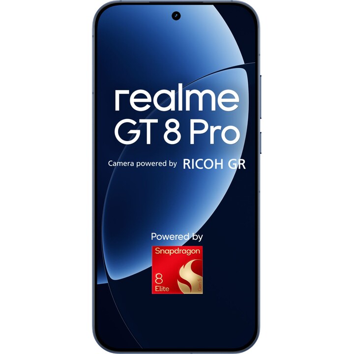 Smartphone Realme GT 8 Pro 5G, 12 GB 256 GB, 6,79 AMOLED 2K 144 Hz, 7000 mAh, Dual Sim, Blau